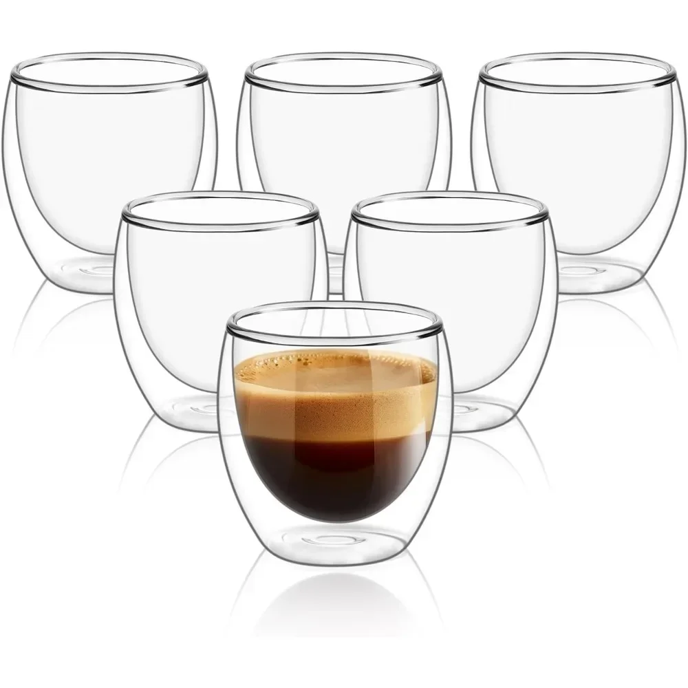 6 pcs Clear Double Wall Glass  - Espresso Shot Glass recensie en prijs