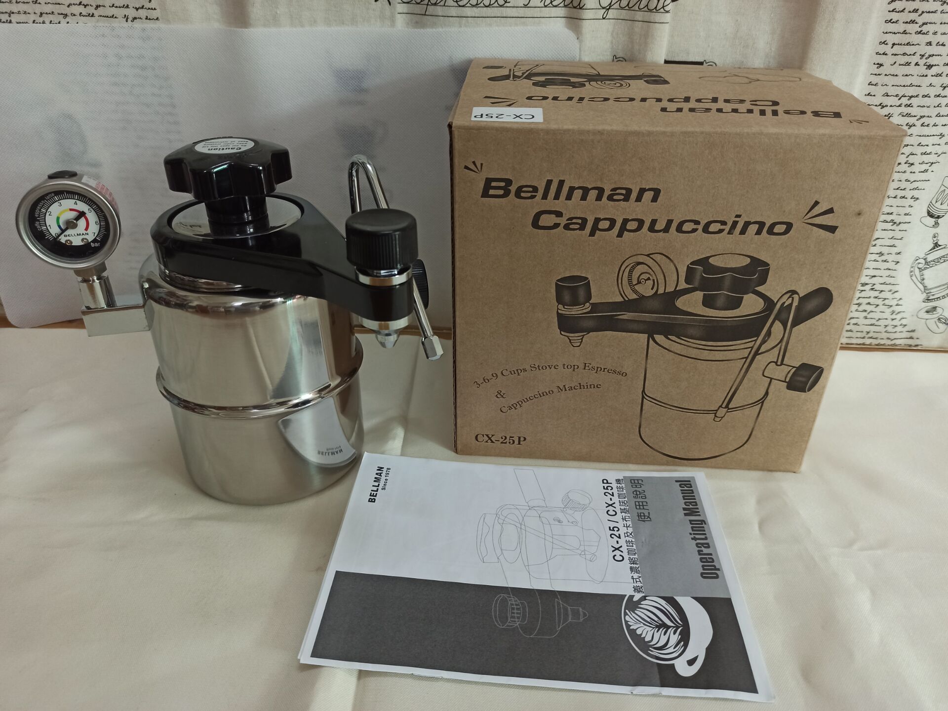 Bellman Cappuccino CX-25P  Sto - Pressure Gauge Espresso recensie en prijs
