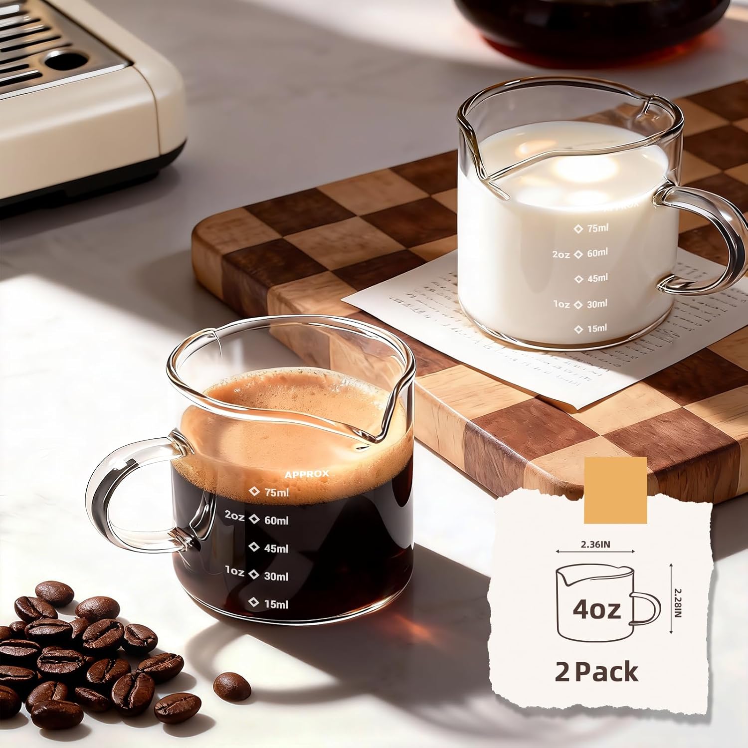 1/2pcs Espresso Cups 4oz Espre - Espresso Shot Glass recensie en prijs