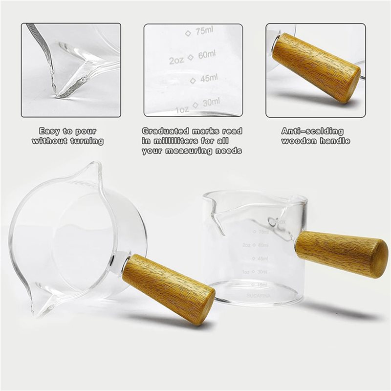 ABWZ-8Pcs Double Spouts Espres - Espresso Shot Glass recensie en prijs