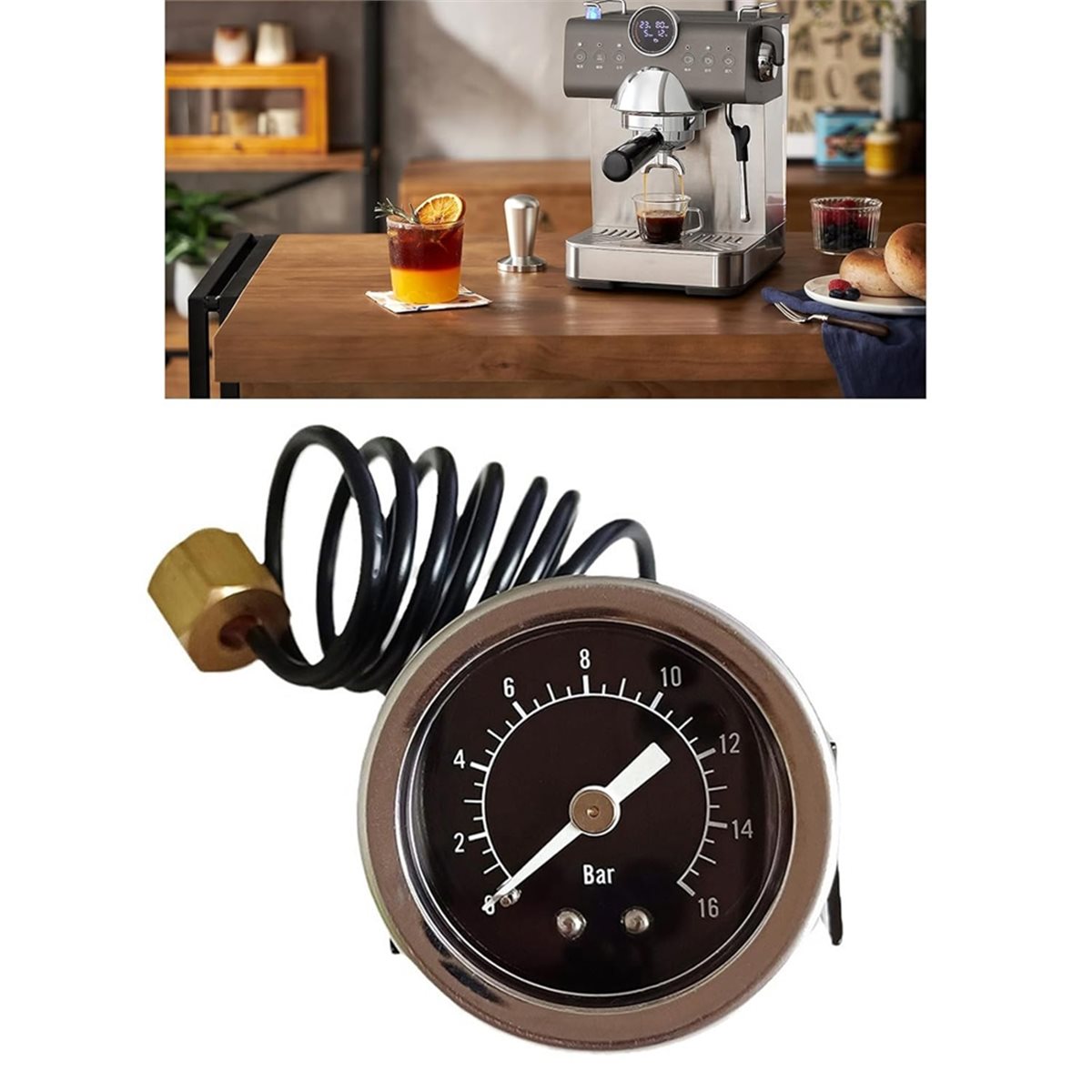 A47T High Precisions 16Bar Pre - Pressure Gauge Espresso recensie en prijs