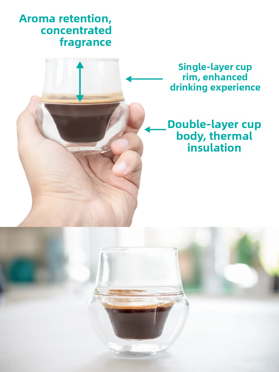 Italian Style Double Layer Hea - Espresso Shot Glass recensie en prijs